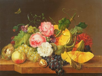 Stillleben mit Blumen und Früchten, 1821 von Franz Xavier Petter